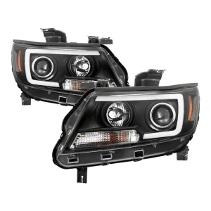 Spyder 15-17 Chevy Colorado Projector Headlights - Light Bar LED - Black